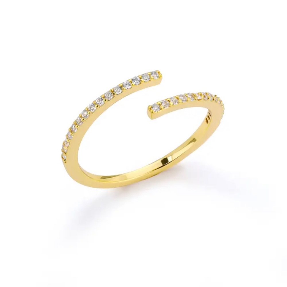 New 18KT Gold  Adjustable Stainless Steel women Ring